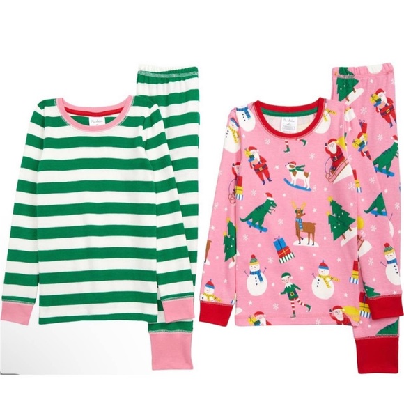 NWT Mini Boden Twin Pack Snug Pajamas size 11Y - Picture 1 of 3